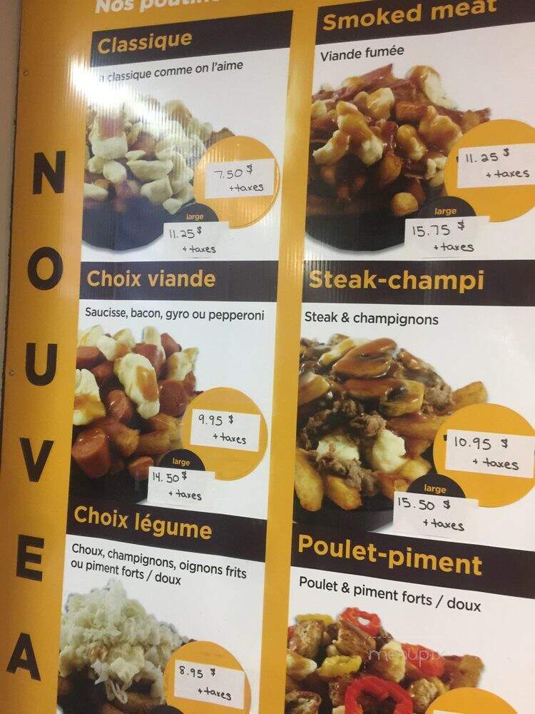Restaurant Le Petit Quebec - Montreal-Nord, QC menu_pic