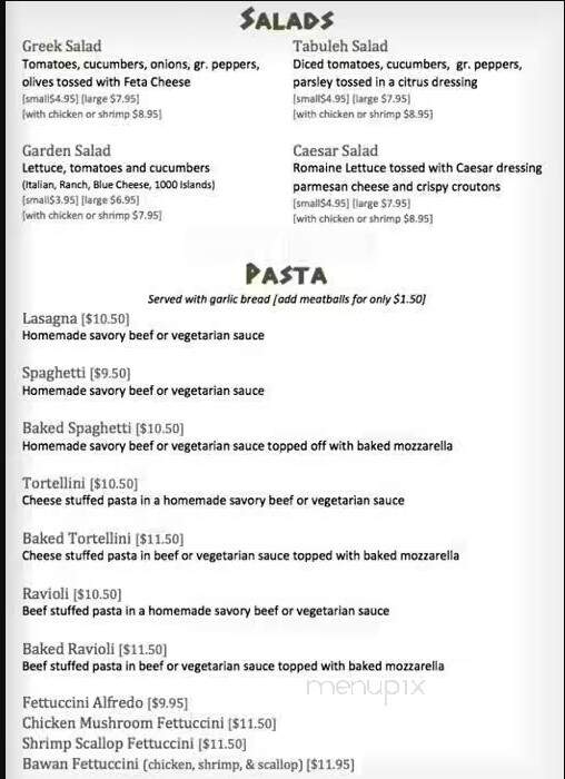 Donair Pizza Restaurant - Vancouver, BC menu_pic