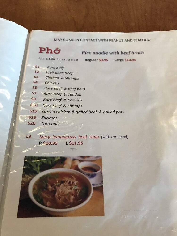 Pho May - Ottawa, ON menu_pic