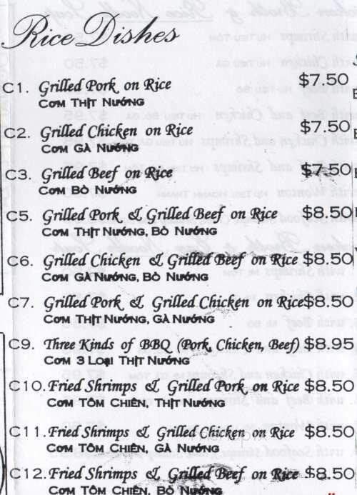 Pho May - Ottawa, ON menu_pic