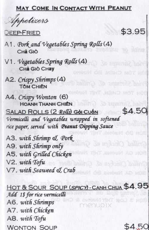 Pho May - Ottawa, ON menu_pic