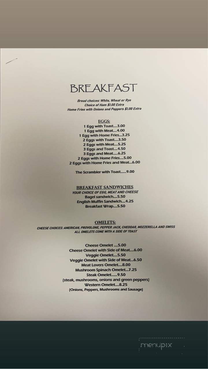 Calandrella's Restaurant - Avonmore, PA menu_pic