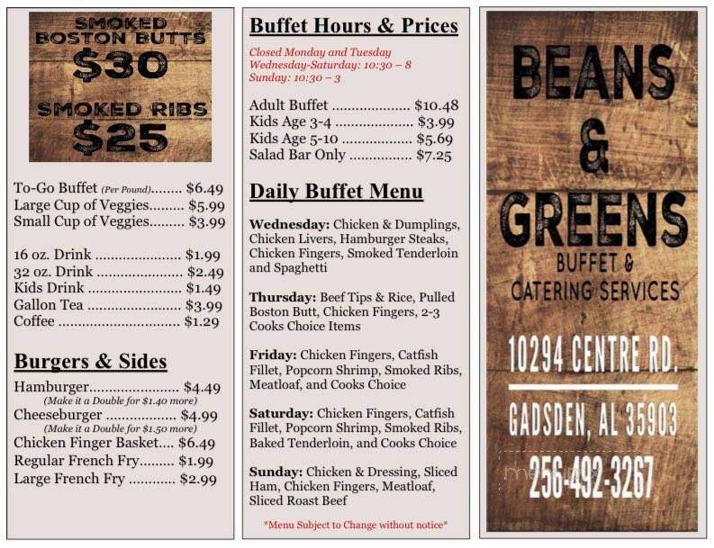 Beans & Greens Restaurant - Gadsden, AL