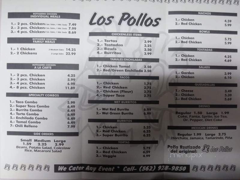 Los Pollos - Bell, CA menu_pic