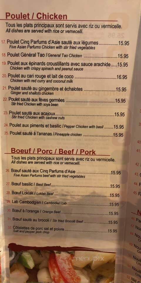 Chez Vanna Plus - Quebec City, QC menu_pic