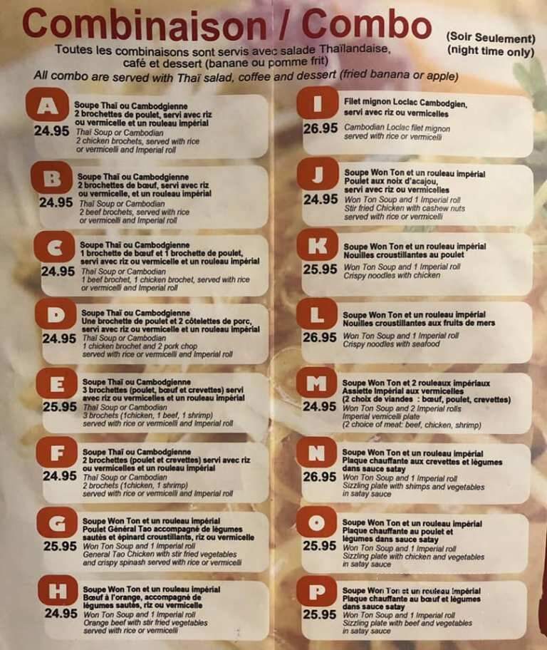 Chez Vanna Plus - Quebec City, QC menu_pic