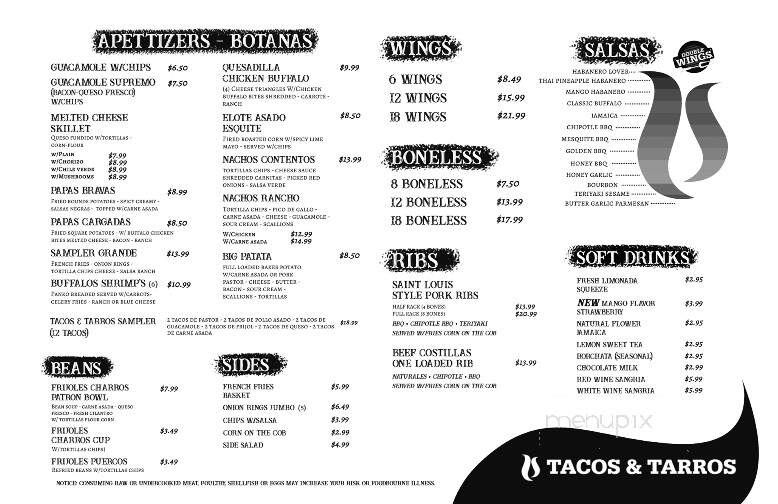 Tacos & Tarros - Nogales, AZ menu_pic