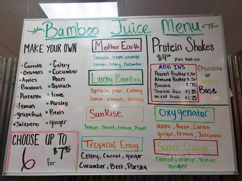 Bamboo Espresso - Kalispell, MT menu_pic