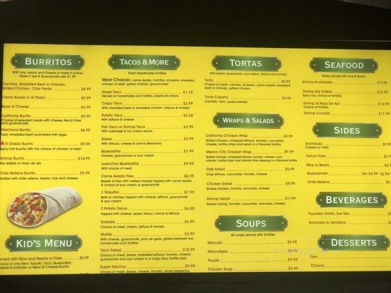 Casa Juanchos - Chino Hills, CA menu_pic