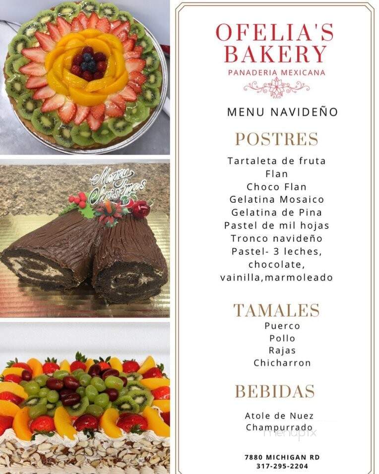 Ofelia's Bakery - Indianapolis, IN menu_pic