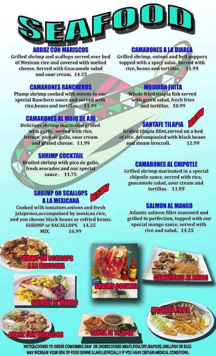 Sombreros Mexican Restaurant - Barnwell, SC menu_pic