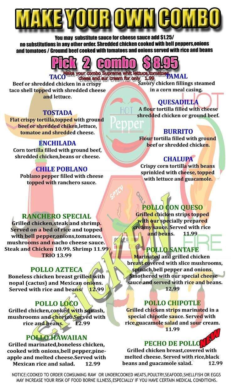 Sombreros Mexican Restaurant - Barnwell, SC menu_pic