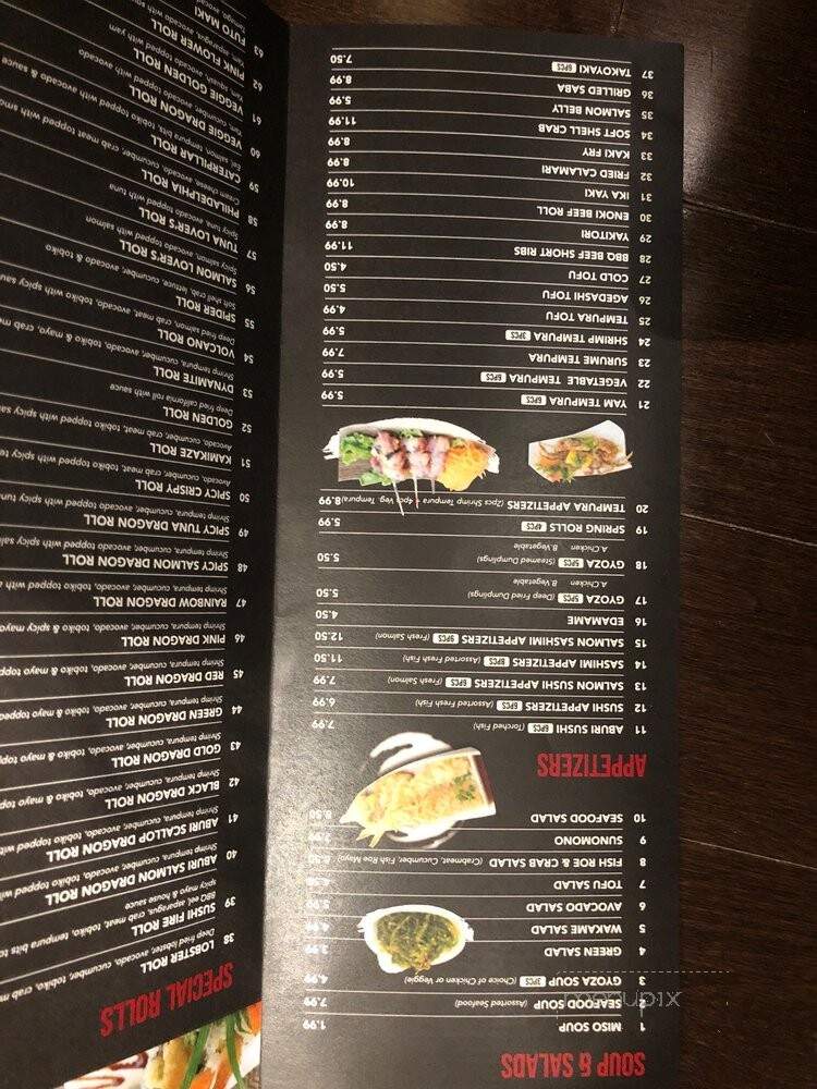 Tokami sushi - Toronto, ON menu_pic