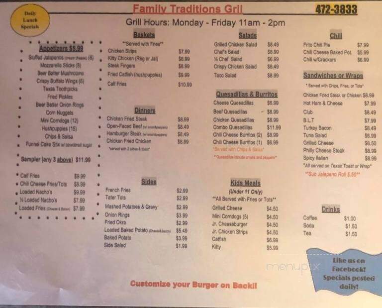 Family Traditions Bar and Grill - Canute, OK