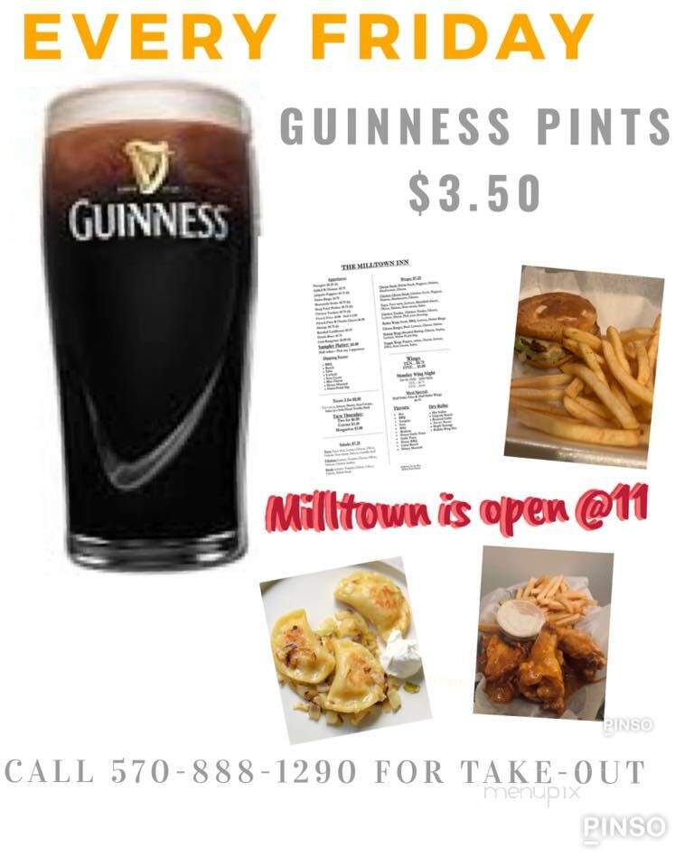 Milltown Inn Incorporated - Sayre, PA menu_pic