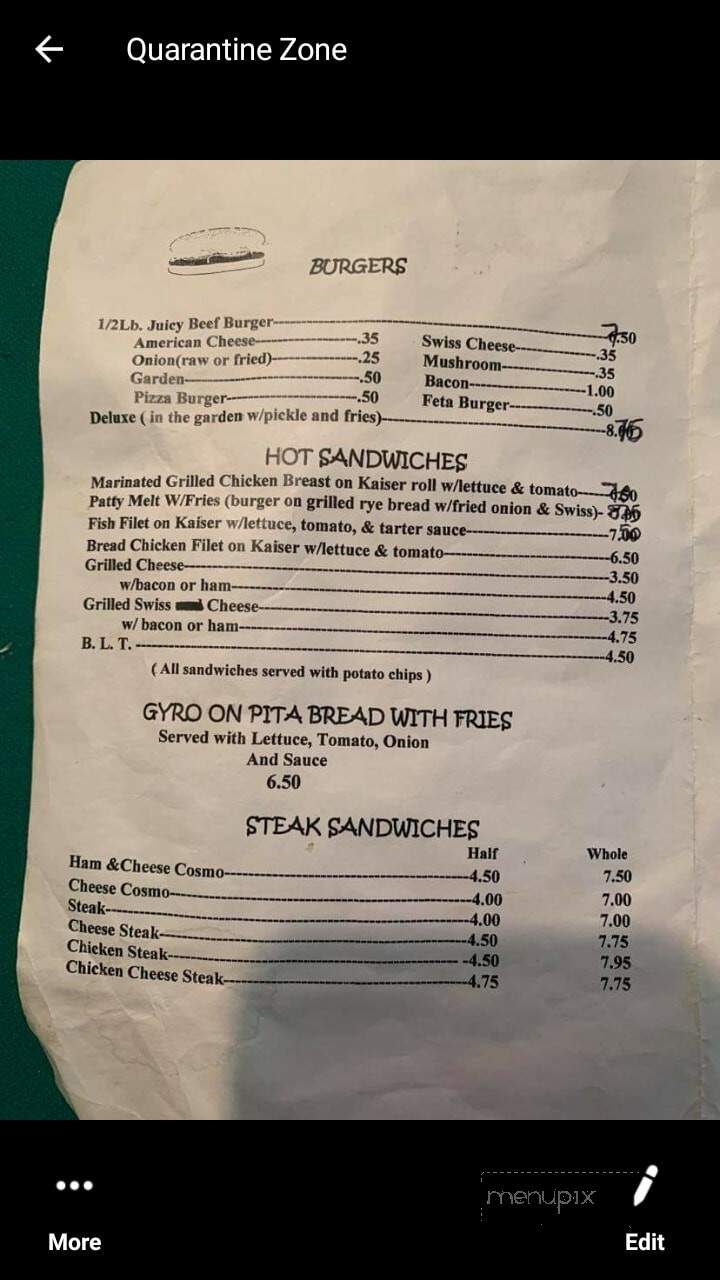 Southern Grill - Williamsport, PA menu_pic