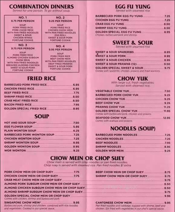 Golden Dragon Restaurant - Poulsbo, WA menu_pic