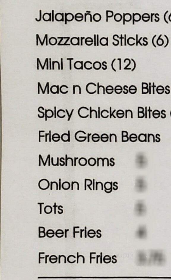 Big Bill's Bar - Saginaw, MI menu_pic