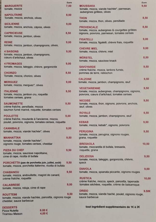 Ital Pizza - Vaughan, ON menu_pic