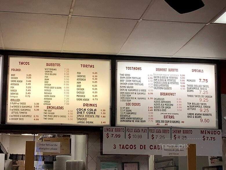 Victoria's Mexican Food - Oceanside, CA menu_pic