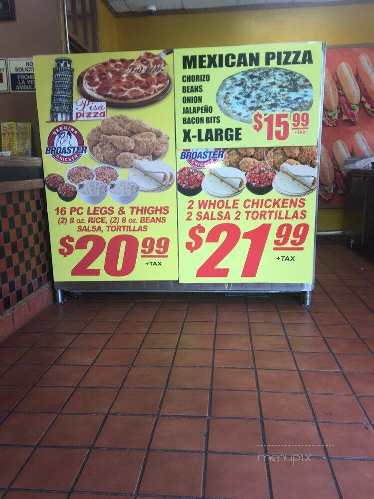 Pisa Pizza - Fontana, CA menu_pic