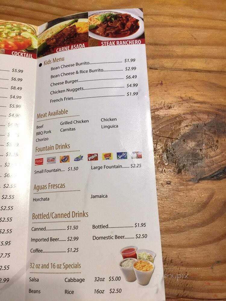 Taqueria Castillo - Waterford, CA menu_pic