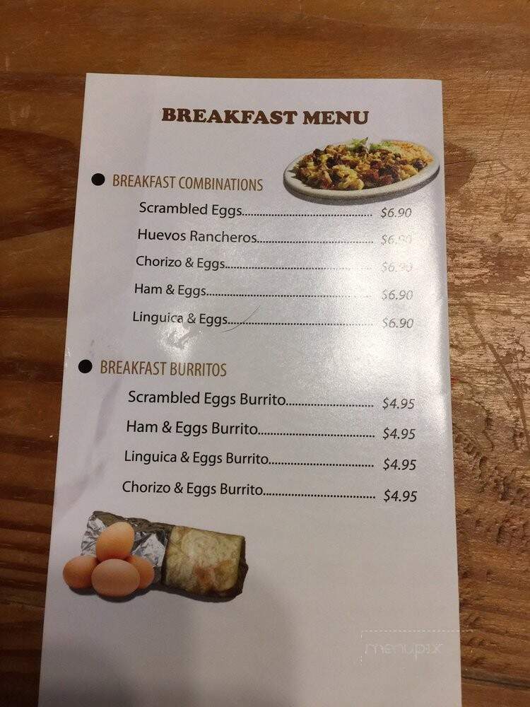 Taqueria Castillo - Waterford, CA menu_pic