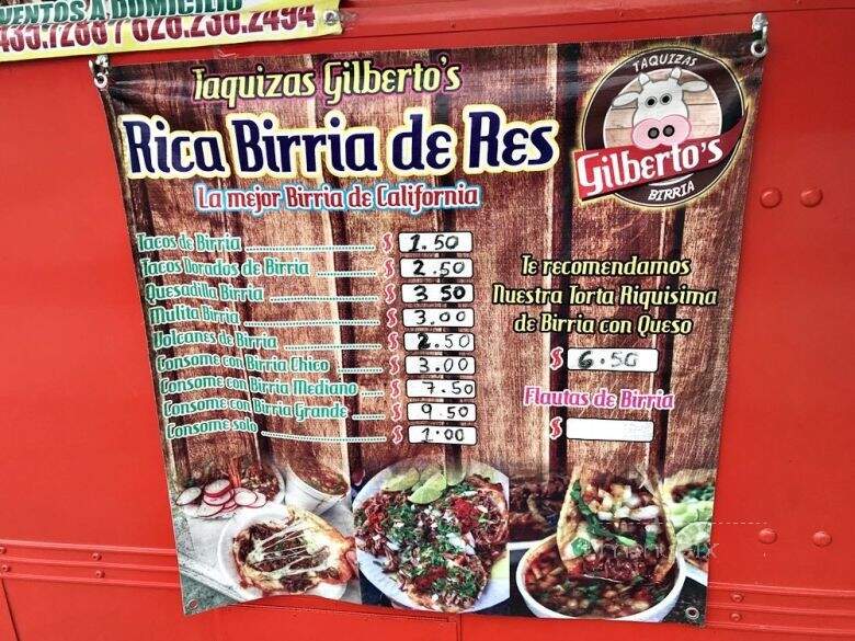 Taquizas Gilberto - West Covina, CA menu_pic