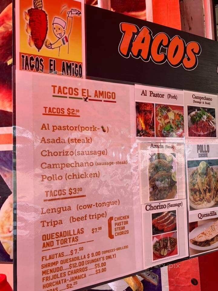 Menu of Tacos El Amigo in Pensacola, FL 32504