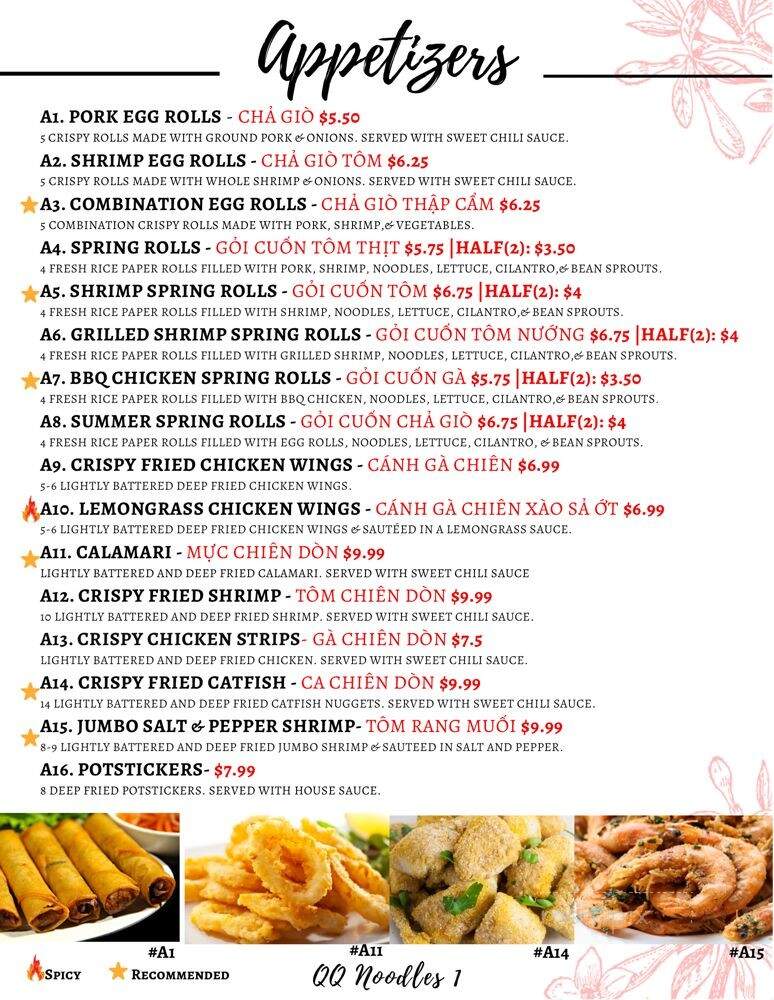 QQ Noodle - Marina, CA menu_pic