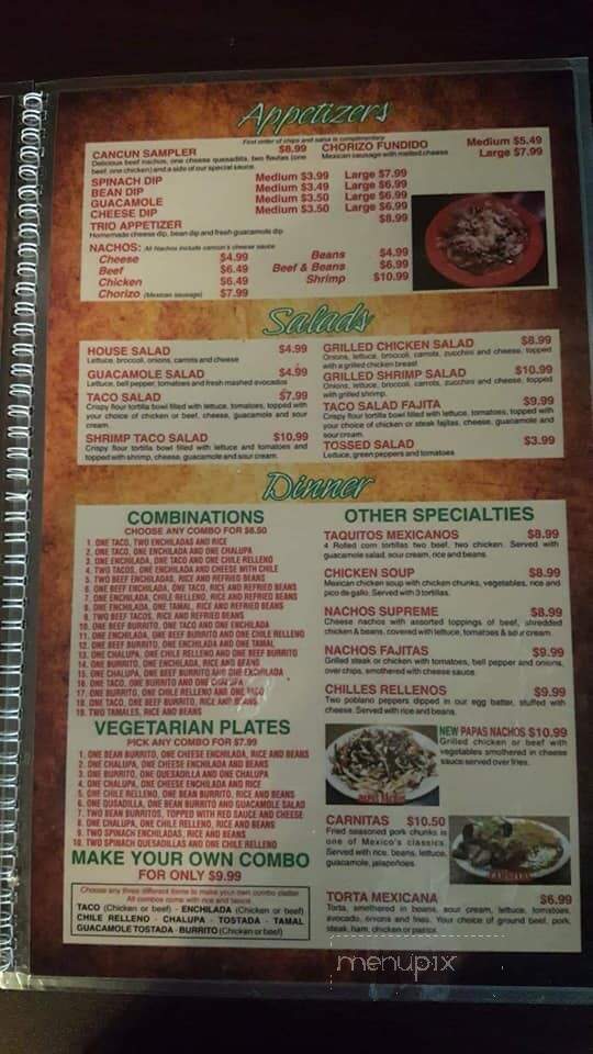 Cancun Mexico Grill - Medicine Lodge, KS menu_pic
