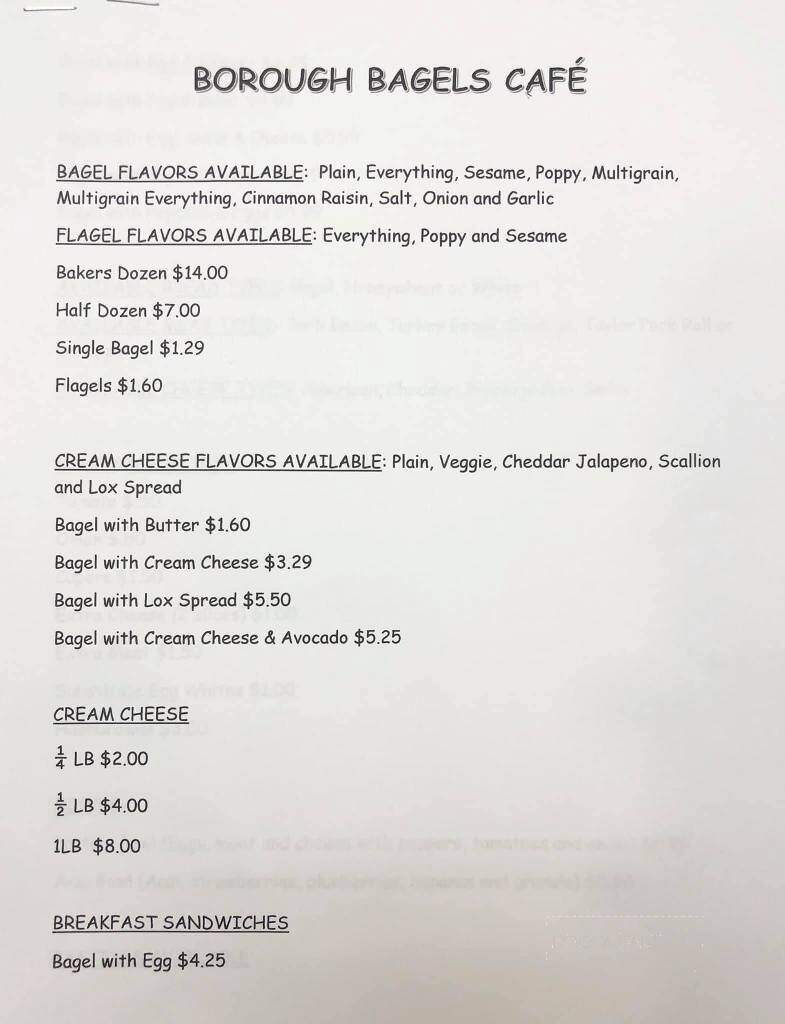 Borough Bagels - Doylestown, PA menu_pic