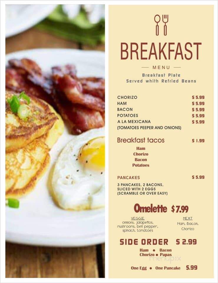 El Imperial Mexican Restaurant - Spring, TX menu_pic