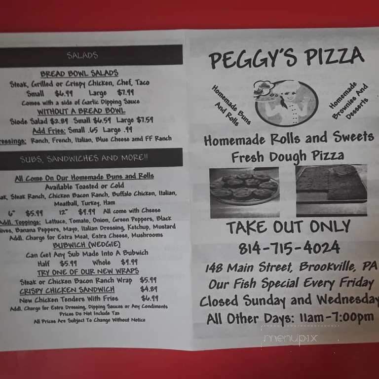 Peggy's Pizza - Brookville, PA