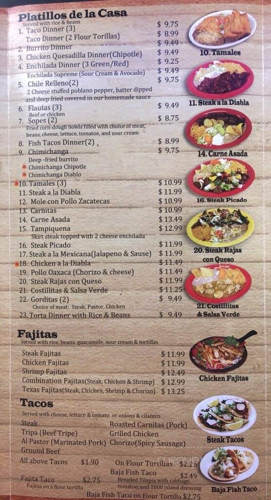 Habanero Grill - Morris, IL menu_pic