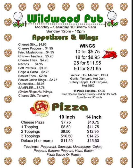Wildwood Pub - Fairfield, OH menu_pic