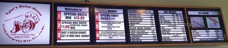 Tyler's Donut House - Everett, WA menu_pic