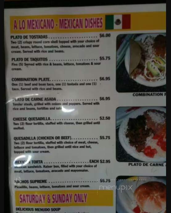 El Primo Taqueria - Bradenton, FL menu_pic