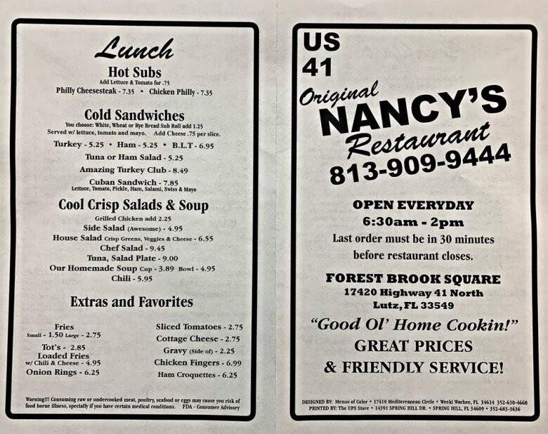 Nancy's Good N Fast - Lutz, FL
