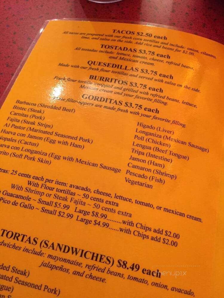 Tortilleria La Rancherita - Bonita Springs, FL menu_pic