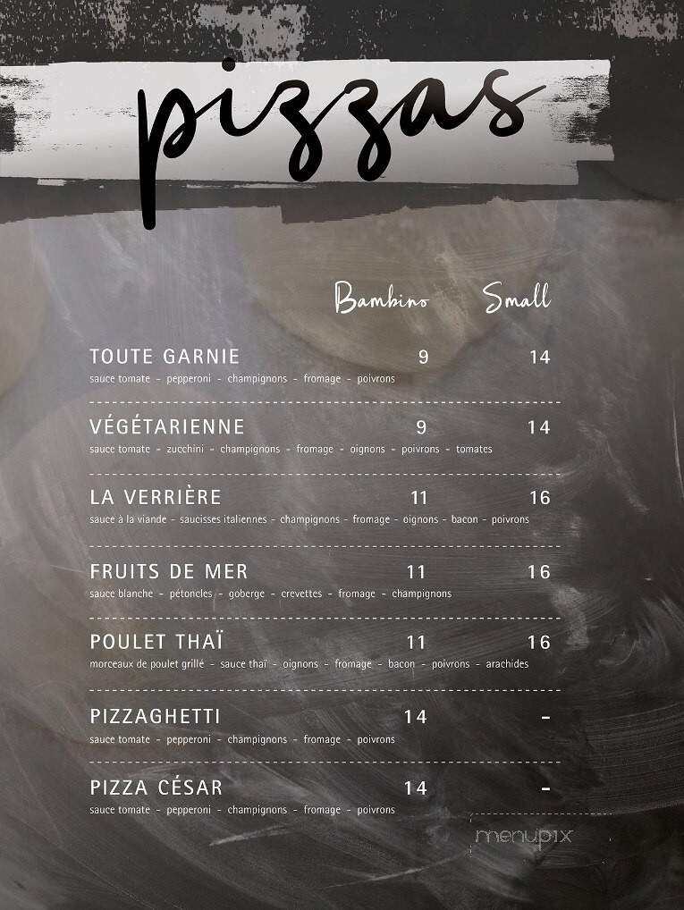 Resto Bar La Verriere - Sorel-Tracy, QC menu_pic