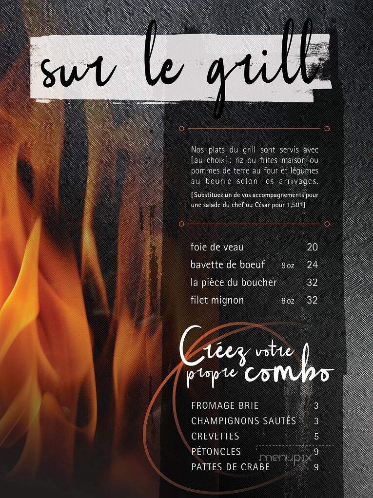 Resto Bar La Verriere - Sorel-Tracy, QC menu_pic