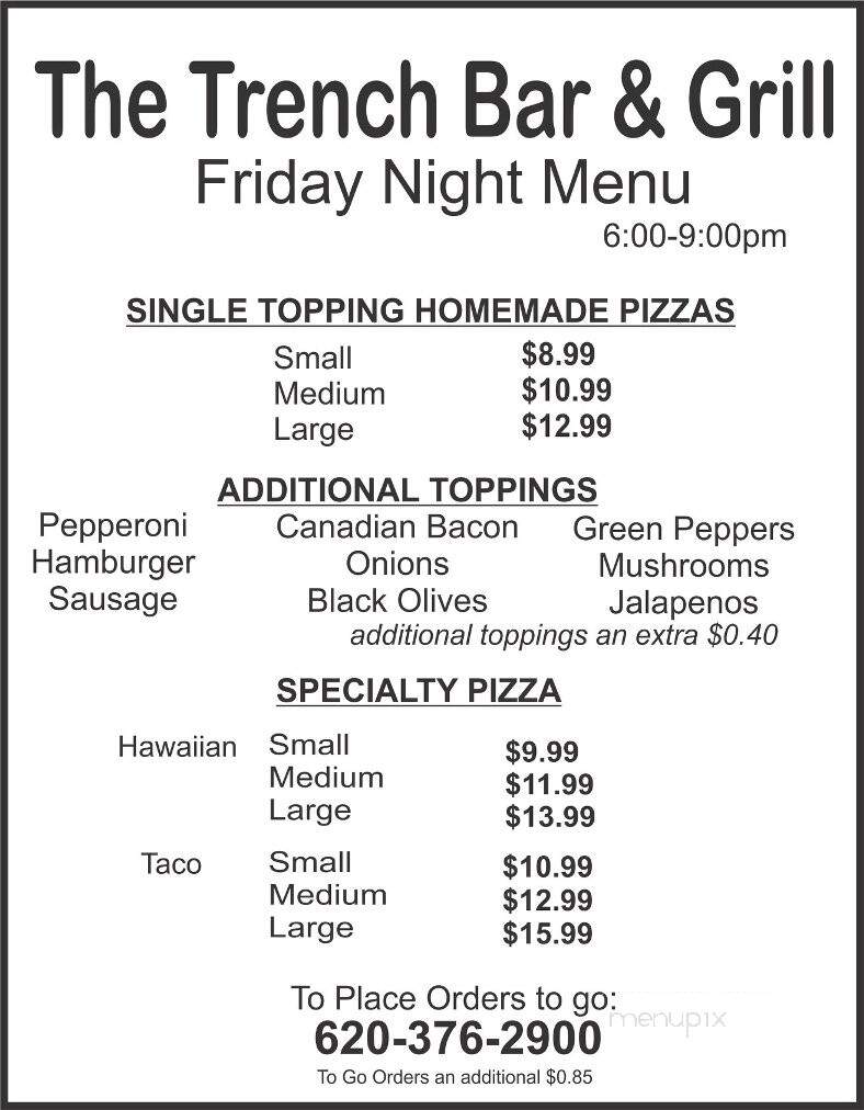 Trench - Tribune, KS menu_pic