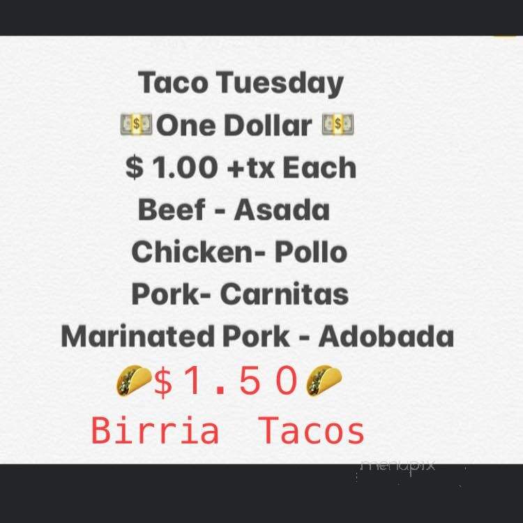 Taquiera Guerrero - Othello, WA menu_pic