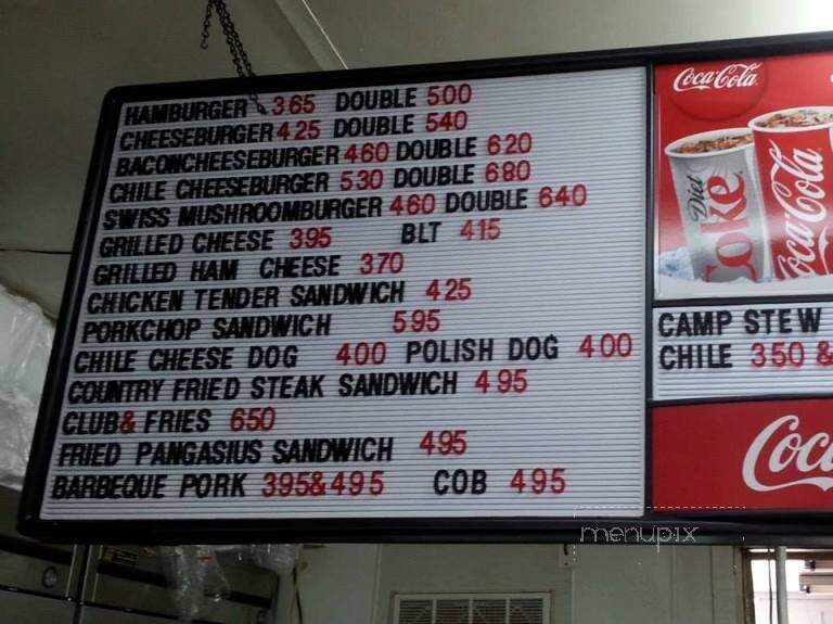 Hilltop Grill - Union Springs, AL menu_pic