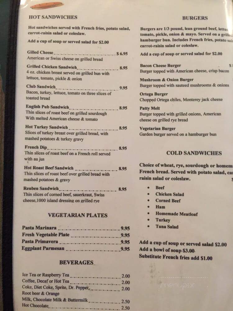 Hannah's Restaurant - San Bernardino, CA menu_pic