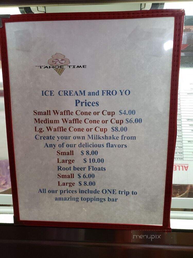 Sweet Tahoe Time - Kings Beach, CA menu_pic