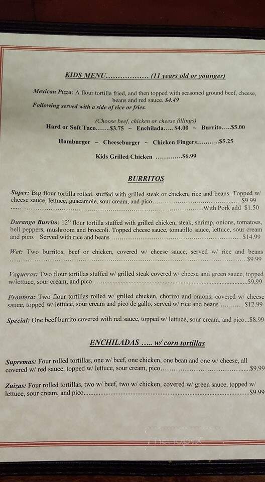 Latina's & Co - DuBois, PA menu_pic