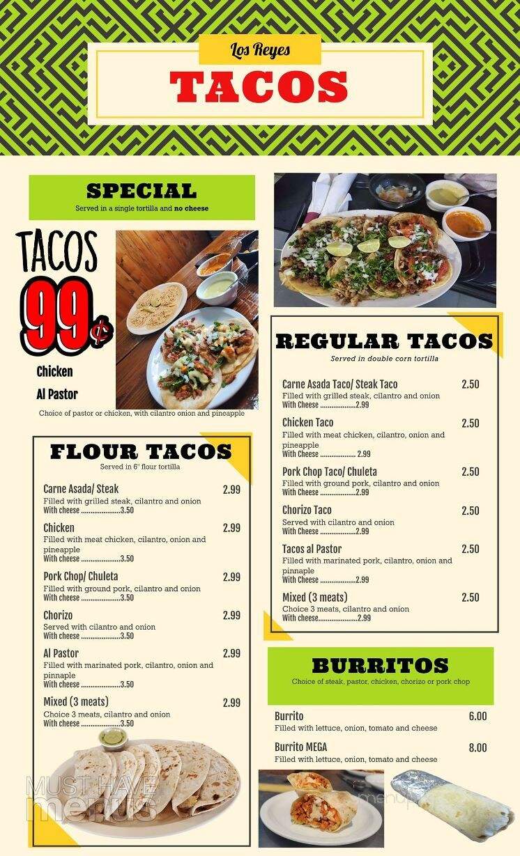 Taqueria Los Reyes - East St. Louis, IL menu_pic