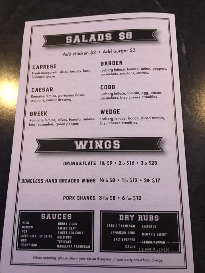 Se7ens Sports Bar & Grill - Easthampton, MA menu_pic